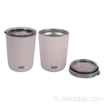 आकस्मिक स्टेनलेस स्टील थर्मस कप गुलाबी